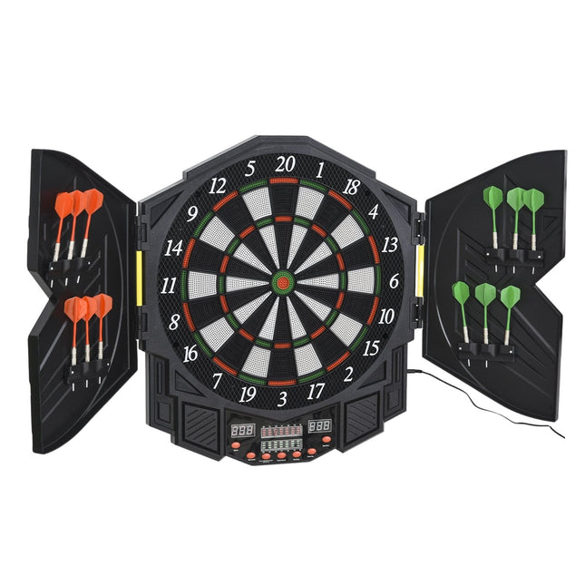 Electronic dart cabinet, 216 games, 12 darts, ABS-PP