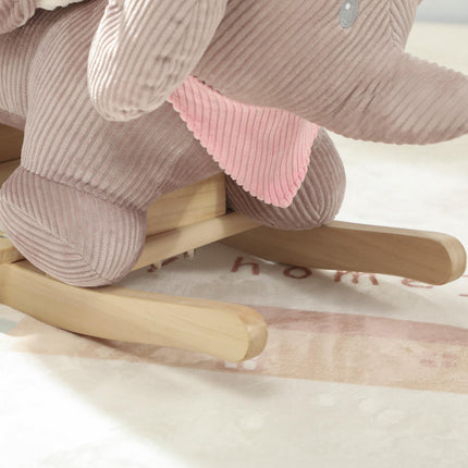 Schaukelelefant mit Sound, Holzgestell, 1,5-3 Jahre, Braun