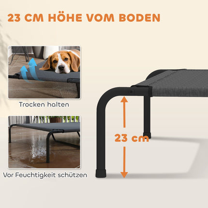 Vyvýšený venkovní pelíšek pro psa, velký, prodyšná síťovina, výška 23cm