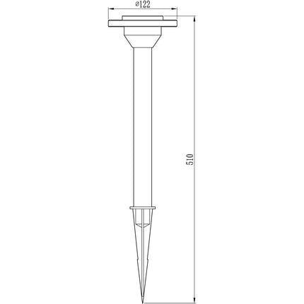 Zahradní lampa Ellipse, hliník