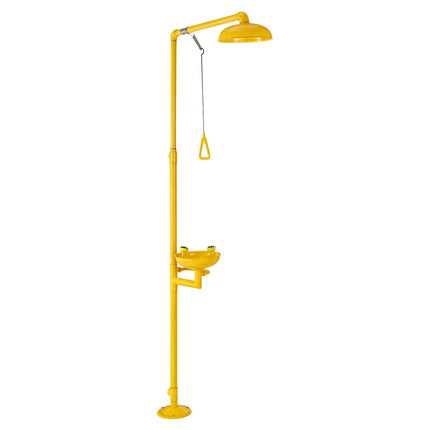 Emergency Shower Eyewash Station, 304 Stainless, Floor-Mount