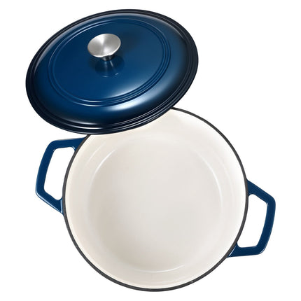 Enameled Cast Iron Dutch Oven 6 Qt, Lid, Induction Safe