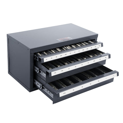 End Mill Dispenser Cabinet – 3-Drawer, 29-Slot Steel