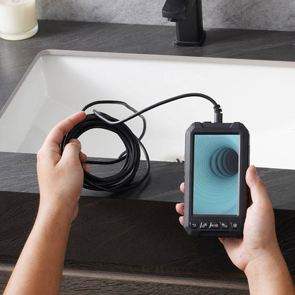 Endoscope Camera, Triple Lens, 49.2 Ft Cable, 5 In IPS