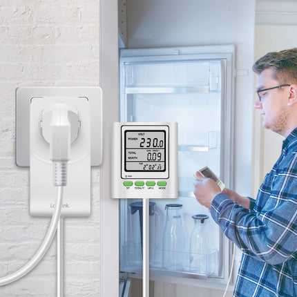 Měřič spotřeby energie s výpočtem nákladů, externí displej