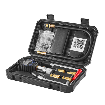 Engine Compression Tester Kit, 10-200 PSI, 4 Adapters