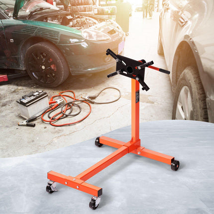Engine Stand 750 lb, 360 Rotating Head, 4-Caster
