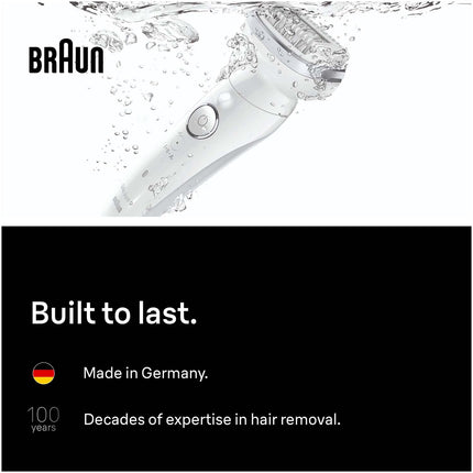 Epilator Wet & Dry, Long-Lasting Smooth Skin, Silver