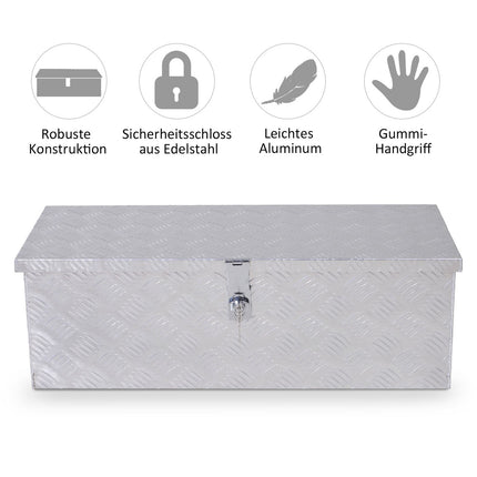 Přepravní box z hliníku – stříbrná, 76x33x25 cm