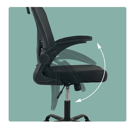 Ergonomická černá kancelářská židle s opěrkou hlavy a beder