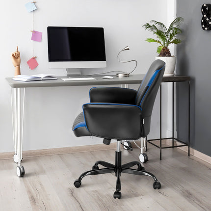 Ergonomická herní židle, výškově nastavitelná, PVC kůže