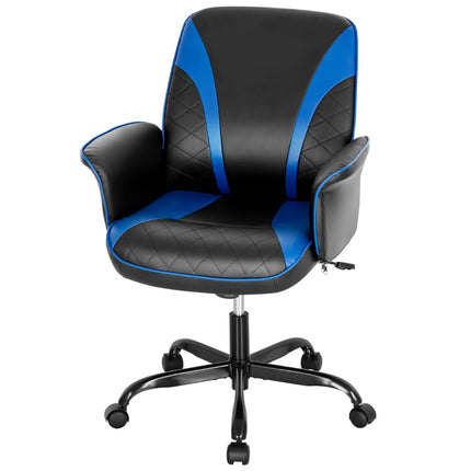 Ergonomická herní židle, výškově nastavitelná, PVC kůže
