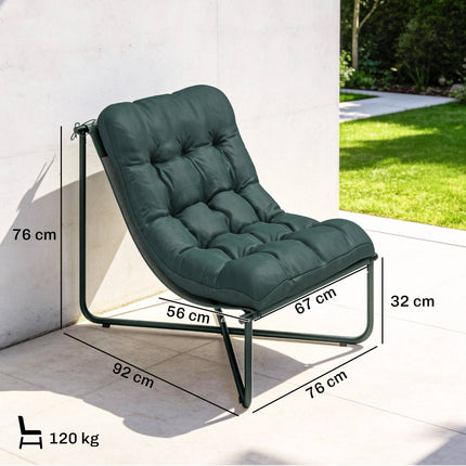 Ergonomická zahradní židle s polstrem, prodyšná síťovina, nosnost 120kg