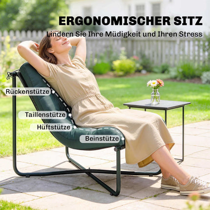 Ergonomická zahradní židle s polstrem, prodyšná síťovina, nosnost 120kg
