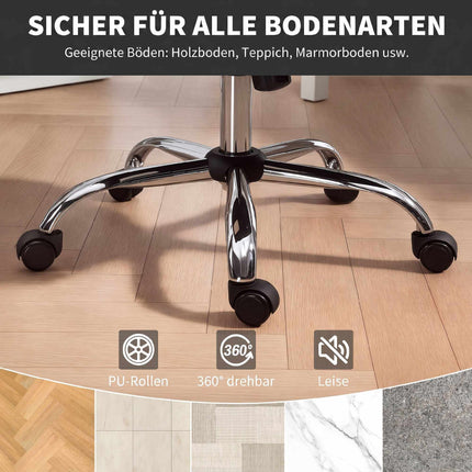Ergonomic Grey Office Chair with Swivel and Rocking Function
