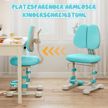 Ergonomická dětská židle k psacímu stolu s nastavitelným opěradlem a podnožkou