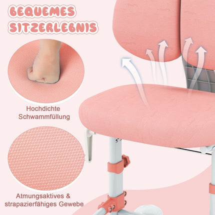Ergonomická dětská židle k psacímu stolu s nastavitelným opěradlem a podnožkou