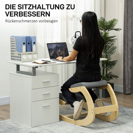 Ergonomická houpací klekačka pro lepší držení těla, šedá