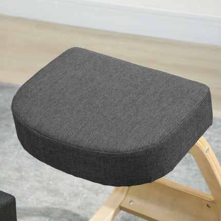 Ergonomická klekačka, březové dřevo, nosnost 120kg, tmavě šedá