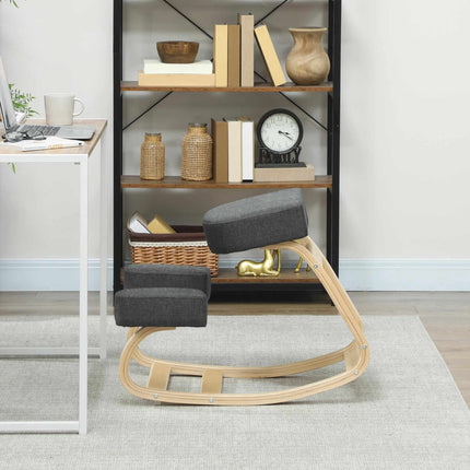 Ergonomická klekačka, březové dřevo, nosnost 120kg, tmavě šedá