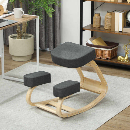 Ergonomická klekačka, březové dřevo, nosnost 120kg, tmavě šedá