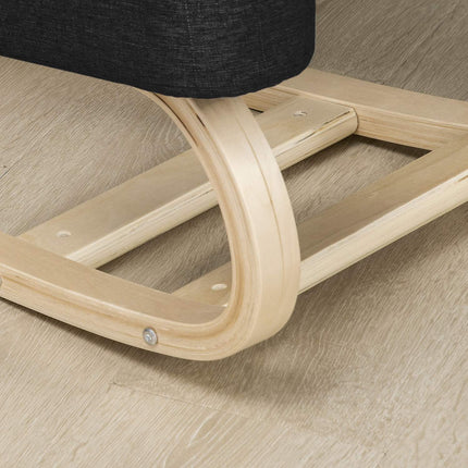 Ergonomická klekačka, březové dřevo, černá, nosnost 120 kg