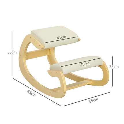 Ergonomická klekačka pro správné držení těla, houpací, krémová