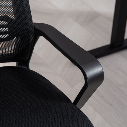 Ergonomická síťovaná židle, pěna, kovové nohy, černá