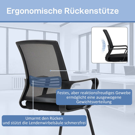 Ergonomická síťovaná židle, pěna, kovové nohy, černá