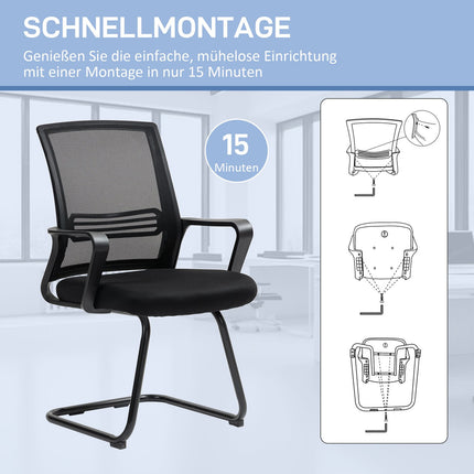 Ergonomická síťovaná židle, pěna, kovové nohy, černá