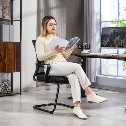 Ergonomická síťovaná židle, pěna, kovové nohy, černá