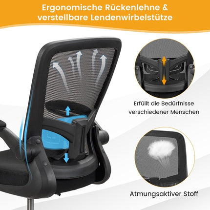 Ergonomická síťovaná kancelářská židle, vysoké opěradlo, nastavitelné područky