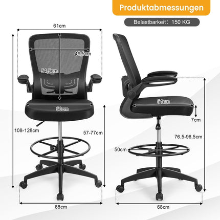 Ergonomická síťovaná kancelářská židle, vysoké opěradlo, nastavitelné područky