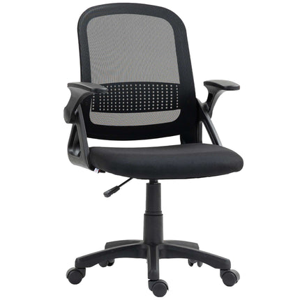 Ergonomická síťovaná kancelářská židle se sklopnými područkami, černá