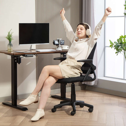Ergonomická síťovaná kancelářská židle se sklopnými područkami, černá