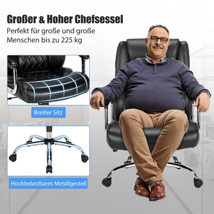 Ergonomická kancelářská židle, nosnost 225kg, nastavitelné polohování