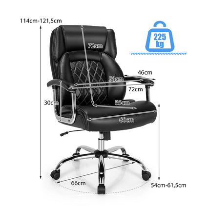 Ergonomická kancelářská židle, nosnost 225kg, nastavitelné polohování