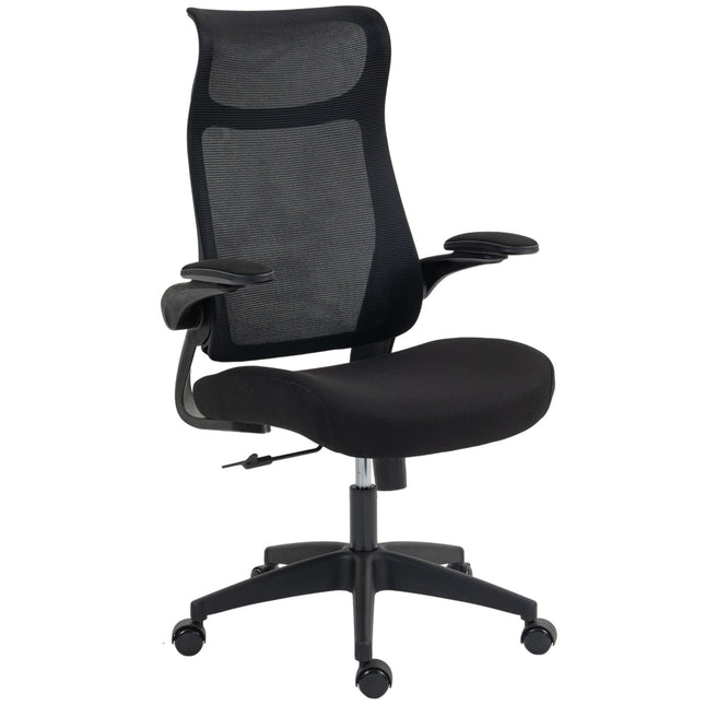 Ergonomická kancelářská židle, 3D područky, síťované opěradlo, černá