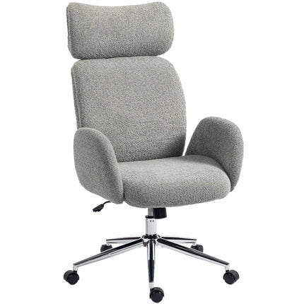 Ergonomická kancelářská židle, nastavitelná opěrka hlavy, naklápění, tmavě šedá