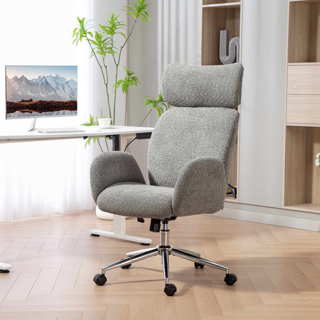 Ergonomická kancelářská židle, nastavitelná opěrka hlavy, naklápění, tmavě šedá