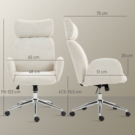 Ergonomická kancelářská židle, nastavitelná opěrka hlavy, naklápění, šedo-bílá