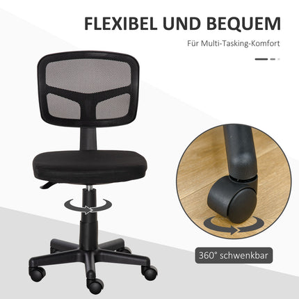 Ergonomická kancelářská židle, nastavitelná výška, černá síťovina