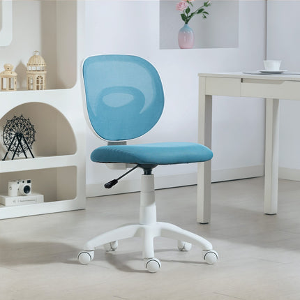 Ergonomická kancelářská židle, nastavitelná výška, modrá síťovina