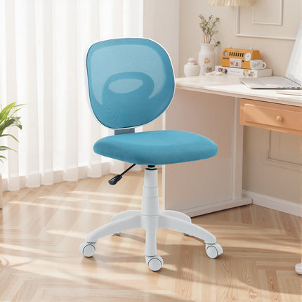 Ergonomická kancelářská židle, nastavitelná výška, modrá síťovina