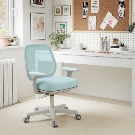 Ergonomická kancelářská židle, nastavitelná výška, zelená, otáčení 360
