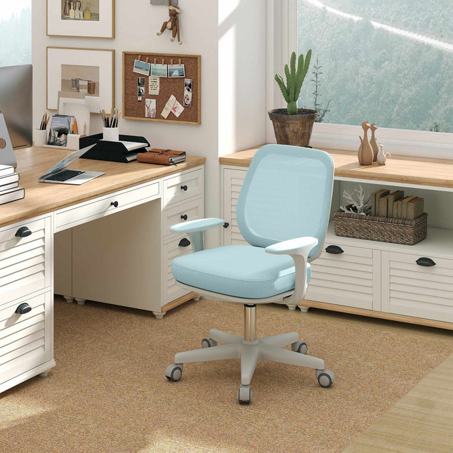 Ergonomická kancelářská židle, nastavitelná výška, zelená, otáčení 360