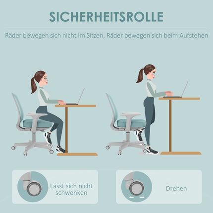 Ergonomická kancelářská židle, nastavitelná výška, zelená, otáčení 360