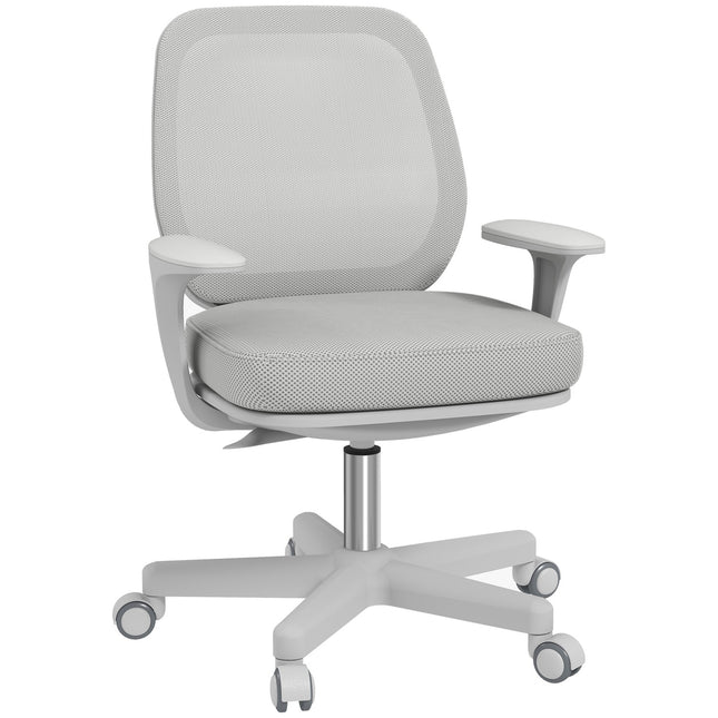 Ergonomická kancelářská židle, nastavitelná výška, šedá, otáčení 360°