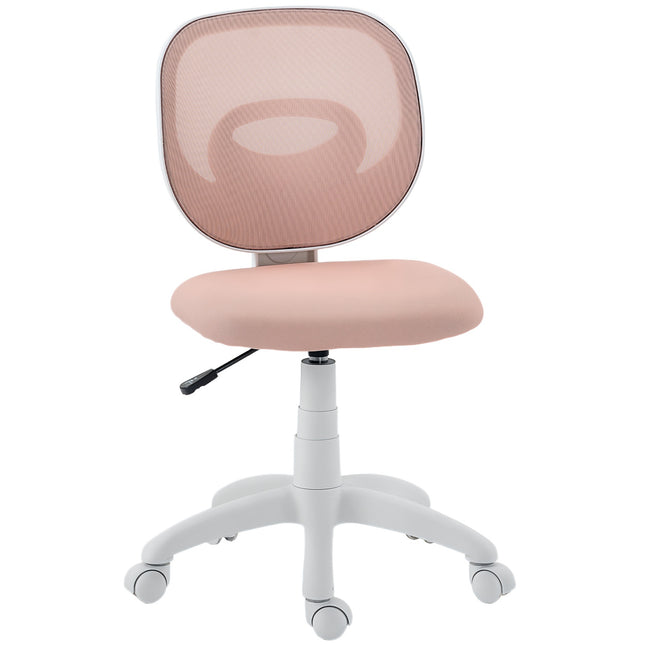Ergonomická kancelářská židle, nastavitelná výška, růžová