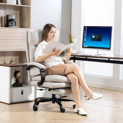 Ergonomická kancelářská židle, nastavitelná, bederní opěrka, světle šedá